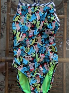 Dolphin Uglies 32 One-Piece Swimsuit - Bright Tropical Sloth Print